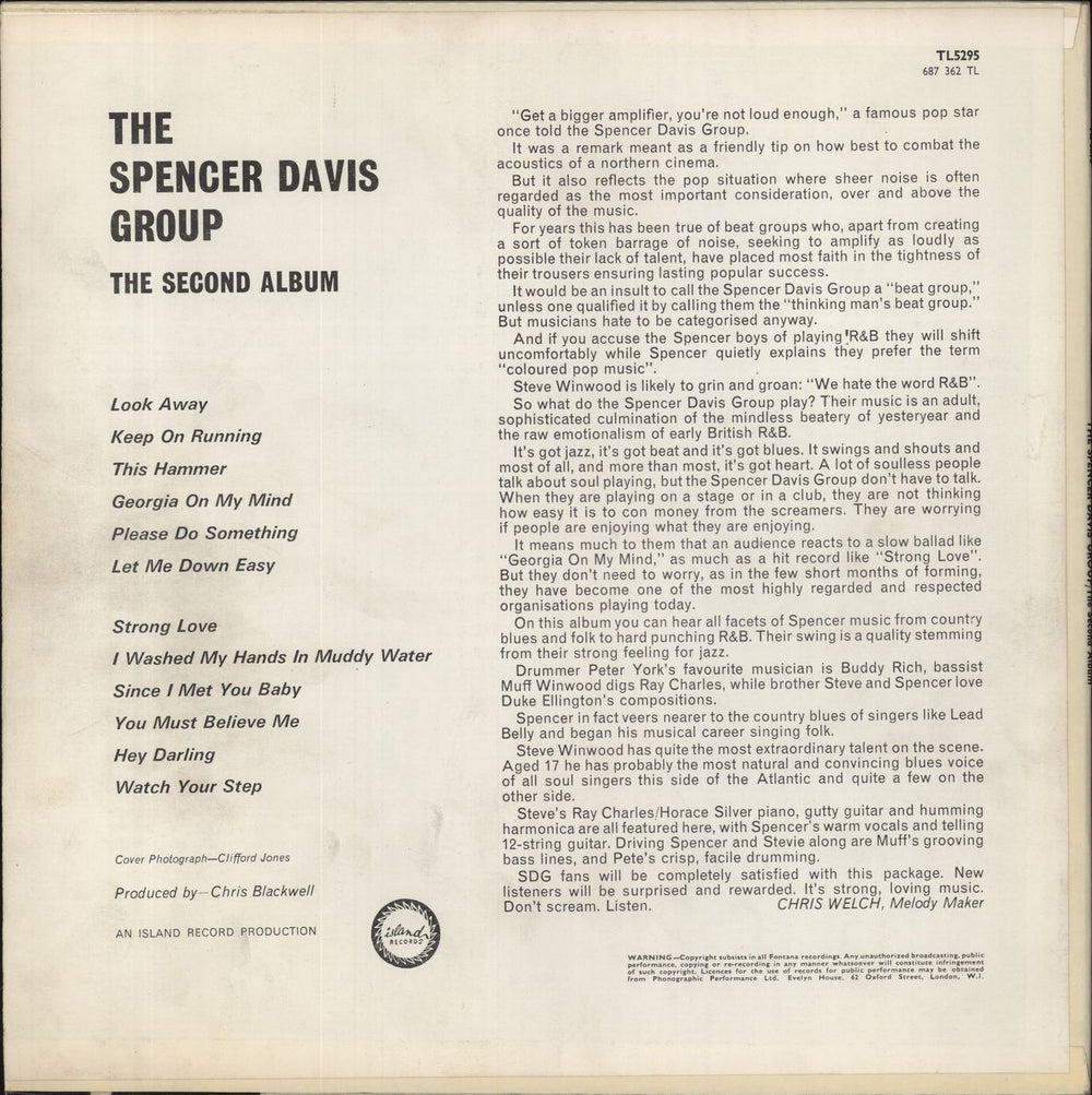 Spencer Davis Group The Second Album UK vinyl LP album (LP record)