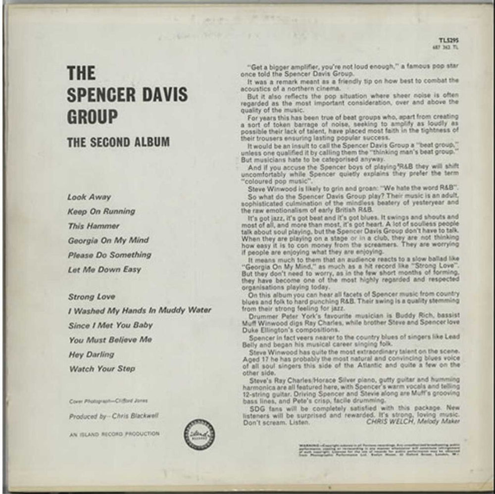 Spencer Davis Group The Second Album - VG+ UK vinyl LP album (LP record)