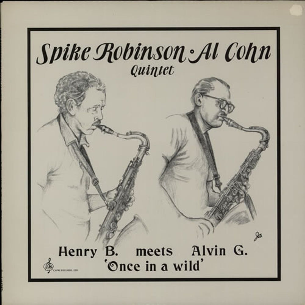 Spike Robinson Henry B. Meets Alvin G. - Once In A Wild US vinyl LP album (LP record) 61787