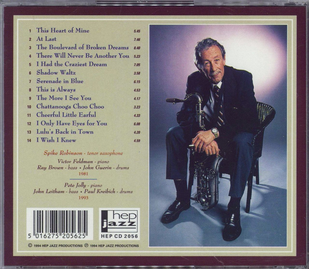 Spike Robinson Spike Robinson Plays Harry Warren US CD album (CDLP) 5016275205625