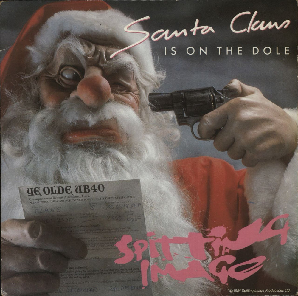 Spitting Image Santa Claus Is On The Dole UK 7" vinyl single (7 inch record / 45) VS921