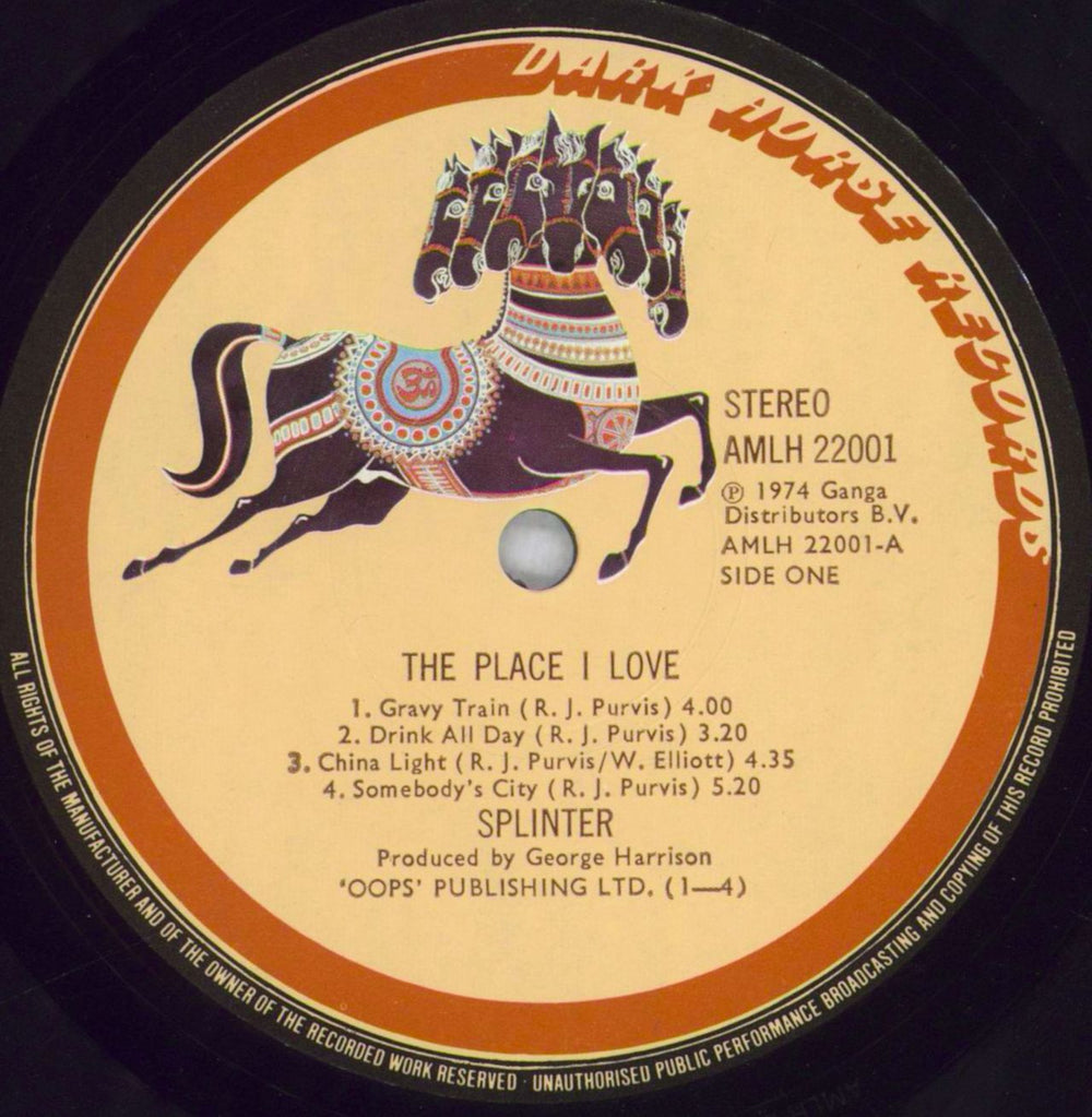 Splinter The Place I Love + insert UK vinyl LP album (LP record) S-RLPTH60640