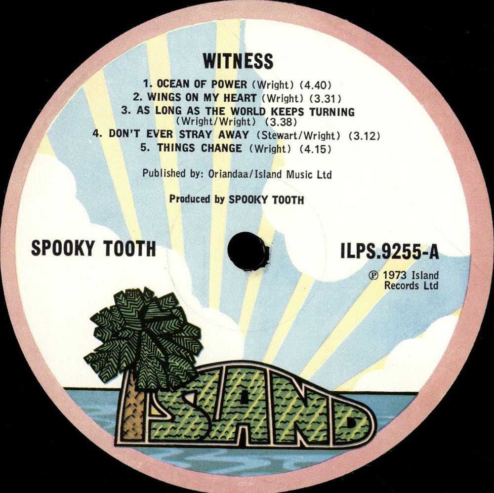 Spooky Tooth Witness - EX UK vinyl LP album (LP record) OOKLPWI701802