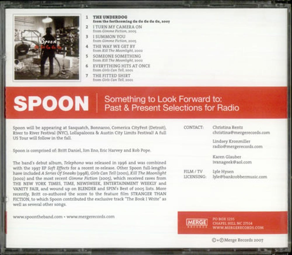 Spoon Something To Look Forward To US Promo CD album (CDLP) MRG295PR82