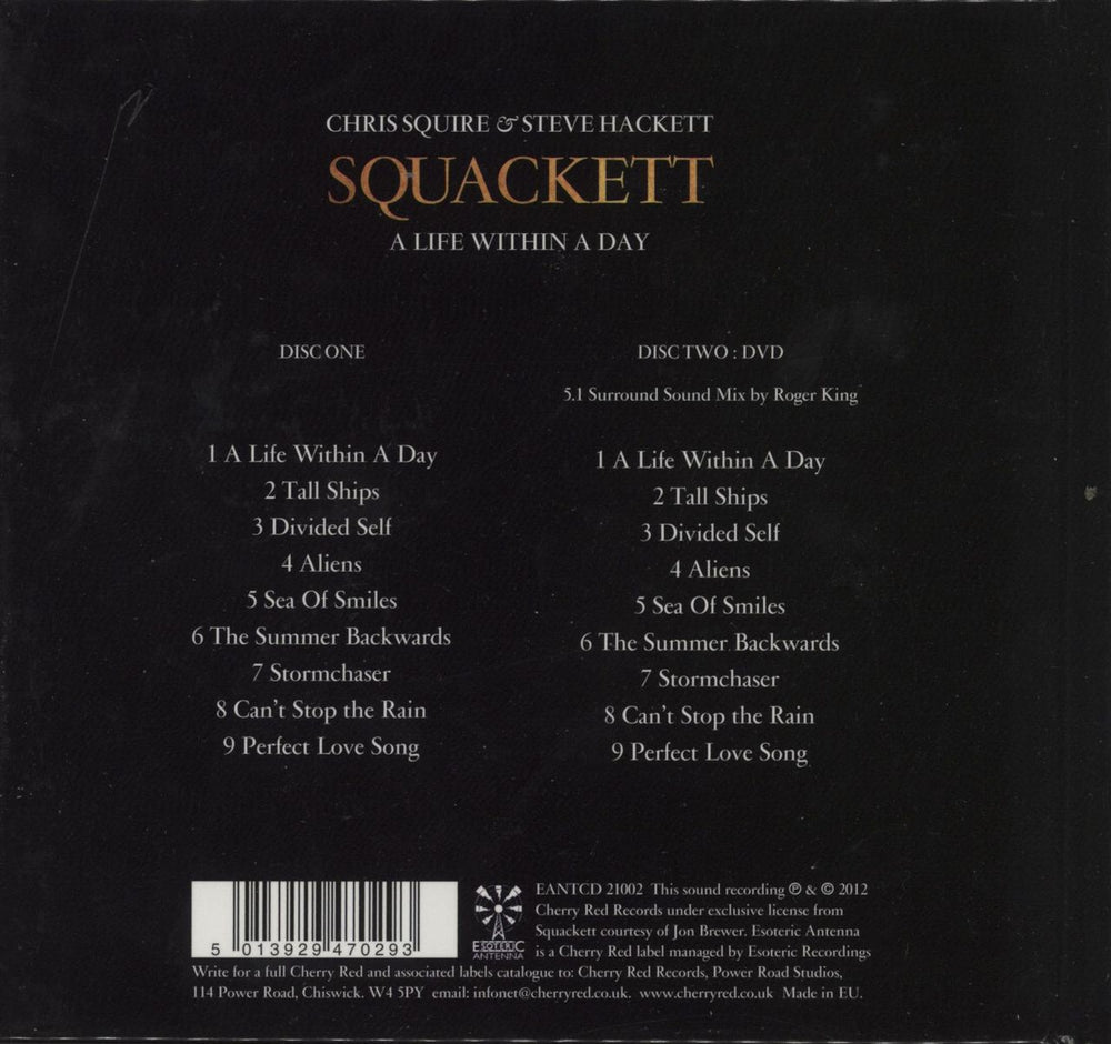 Squackett A Life Within A Day: Digibook UK 2-disc CD/DVD set 5013929470293