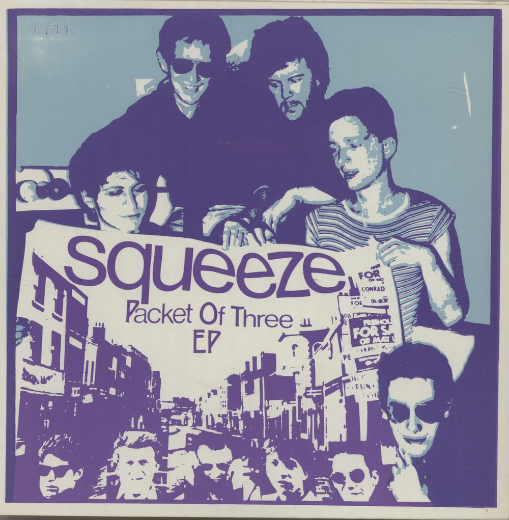 Squeeze Packet Of Three EP - 3rd UK 7" vinyl single (7 inch record / 45) DFC01