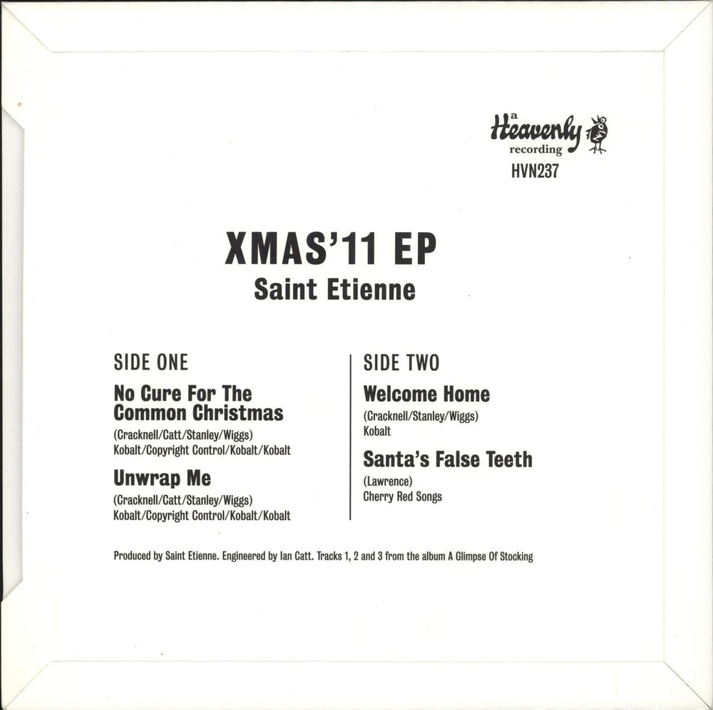 St Etienne Xmas '11 EP - Both Sleeves + Autographed Card UK 7" vinyl single (7 inch record / 45) 602527917658