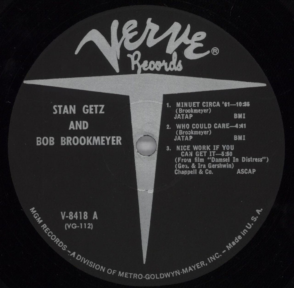 Stan Getz Recorded Fall 1961 US vinyl LP album (LP record) SGQLPRE823293