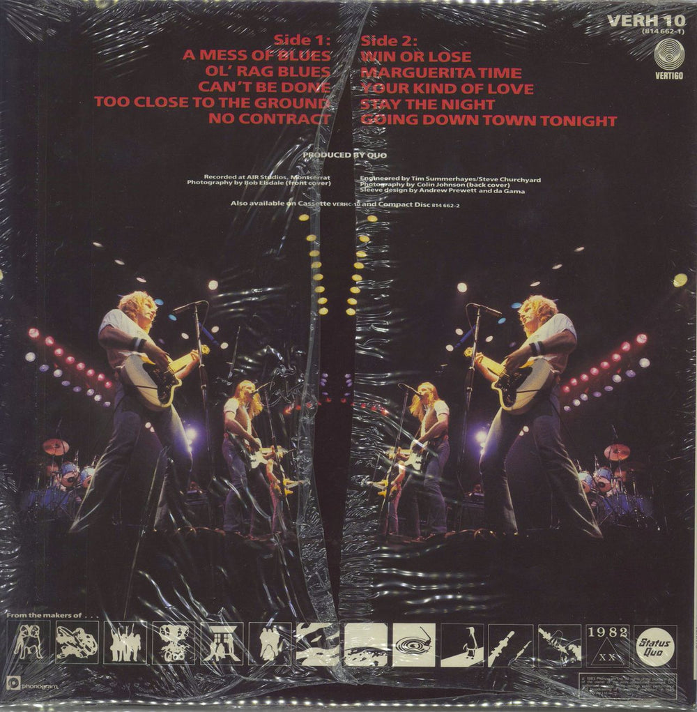Status Quo Back To Back - shrink UK vinyl LP album (LP record)