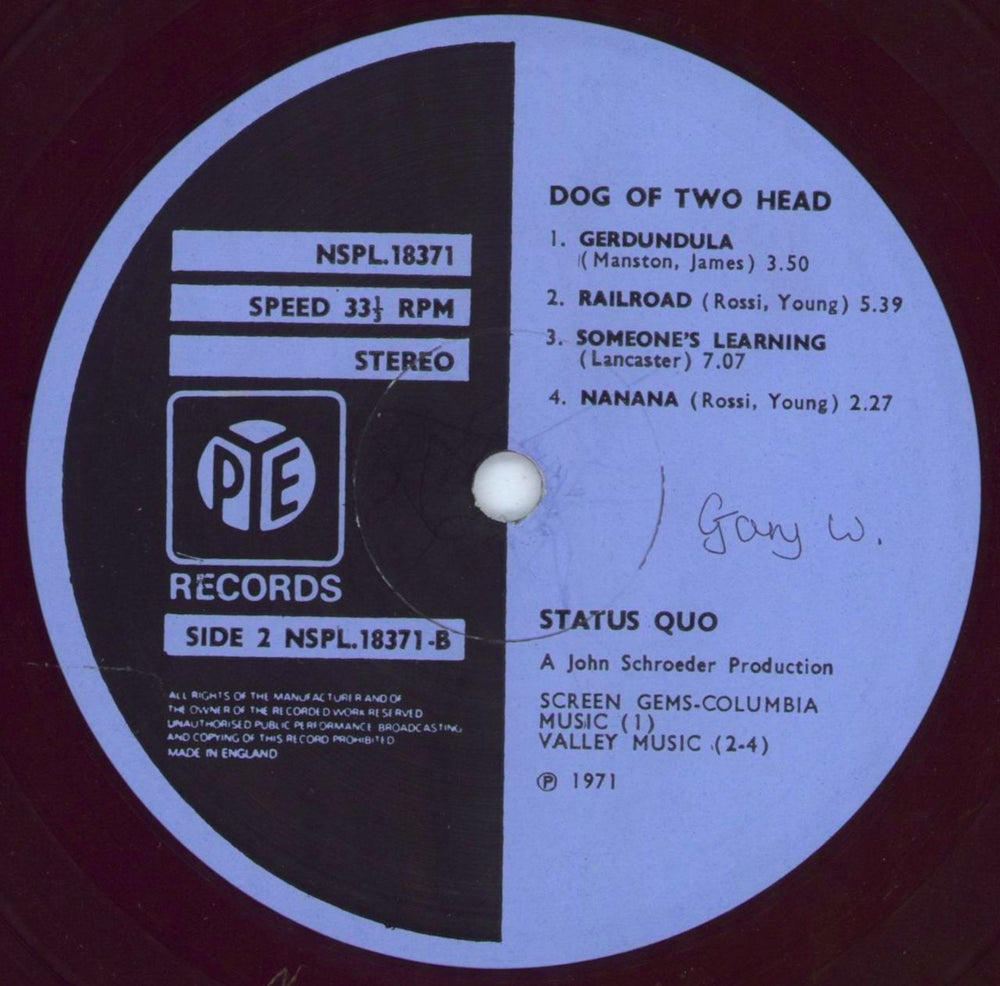 Status Quo Dog Of Two Head - 1st - EX UK vinyl LP album (LP record)