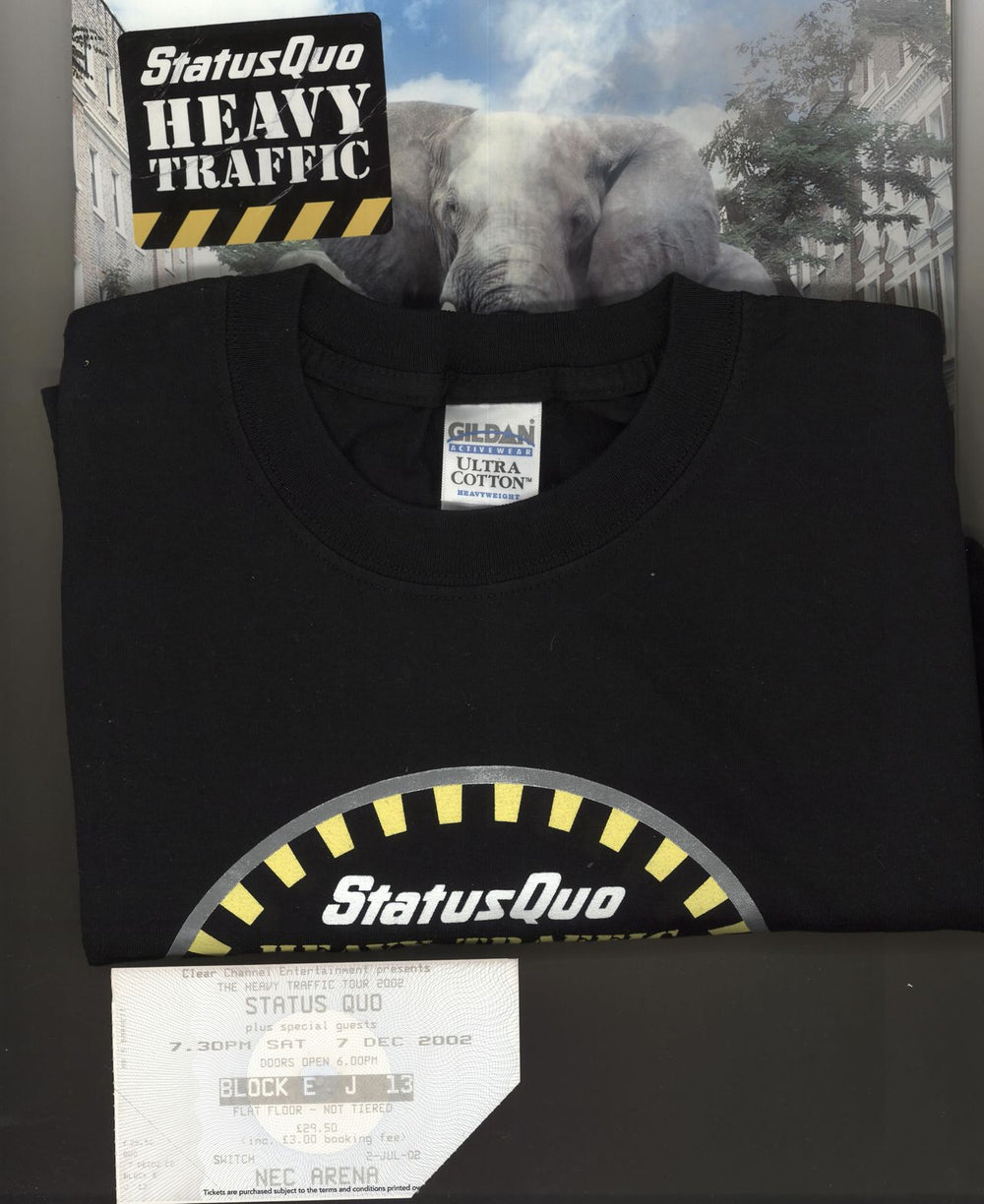 Status Quo Heavy Traffic 2002 + Stub & T-Shirt UK tour programme TOUR PROGRAMME