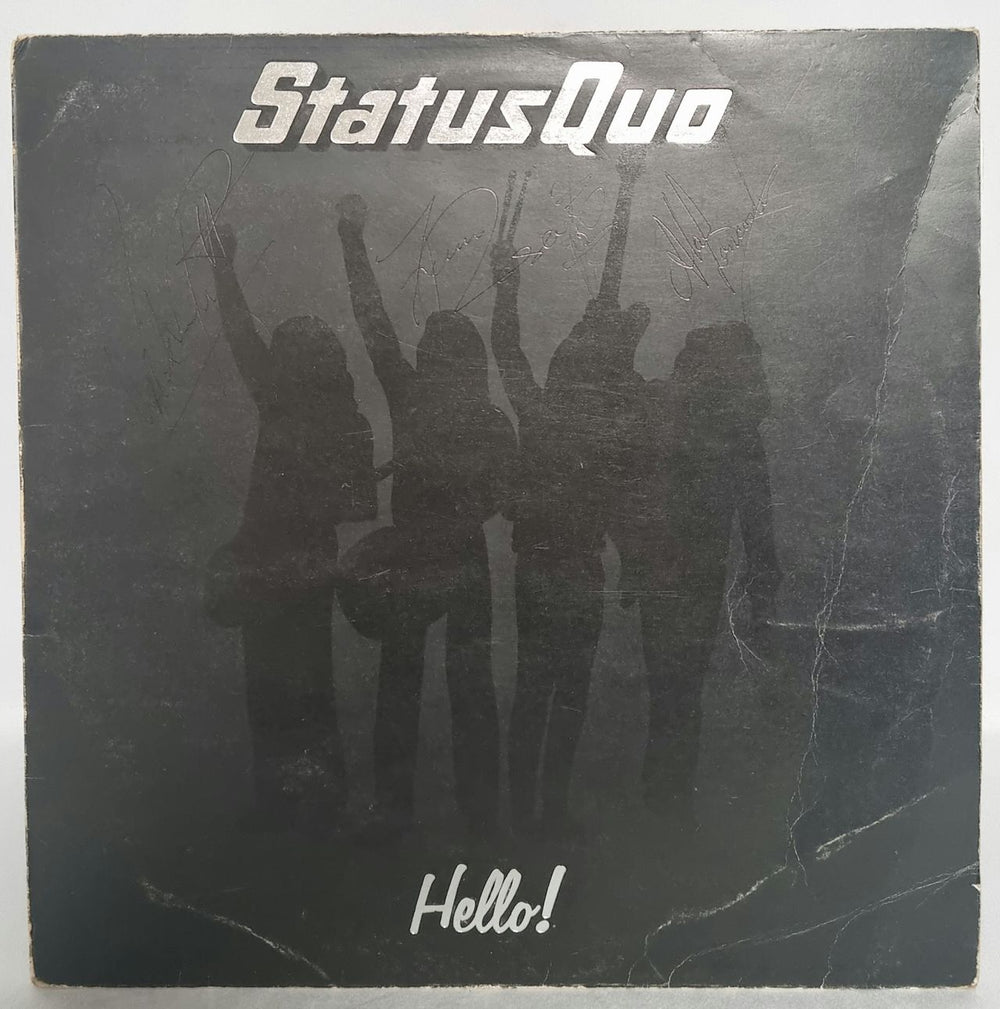 Status Quo Hello! - Complete - Fully Autographed UK vinyl LP album (LP record) 6360098