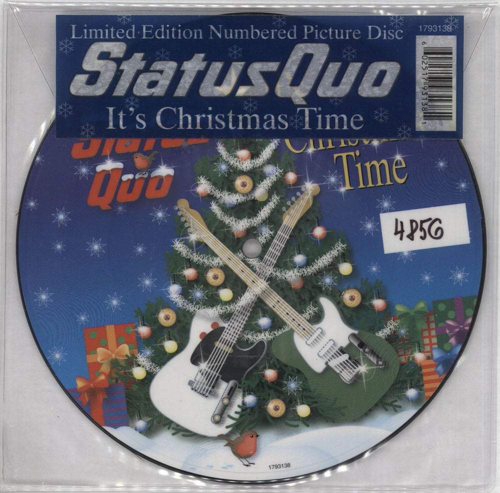 Status Quo It's Christmas Time UK 7" vinyl picture disc (7 inch picture disc single) 1793138