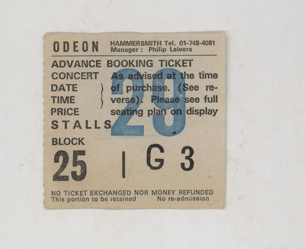 Status Quo Never Too Late + Ticket Stub UK tour programme QUOTRNE584593