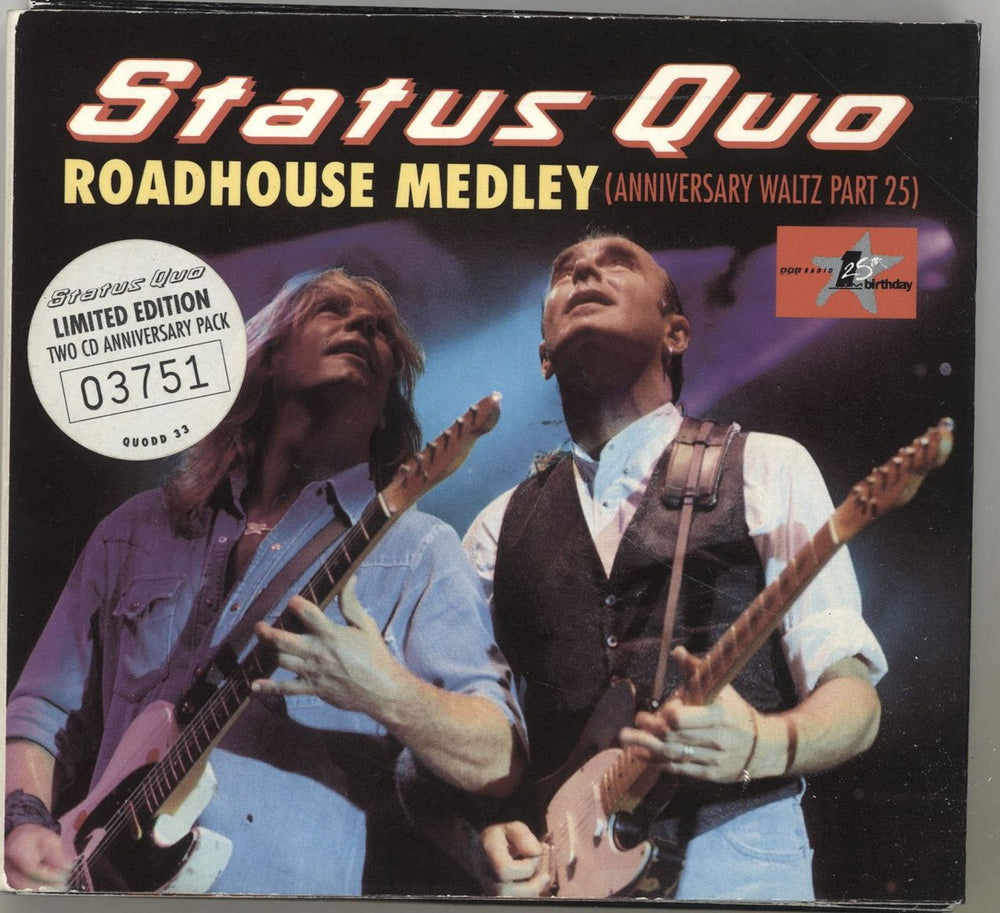 Status Quo Roadhouse Medley UK 2-CD single set (Double CD single) QUODD33