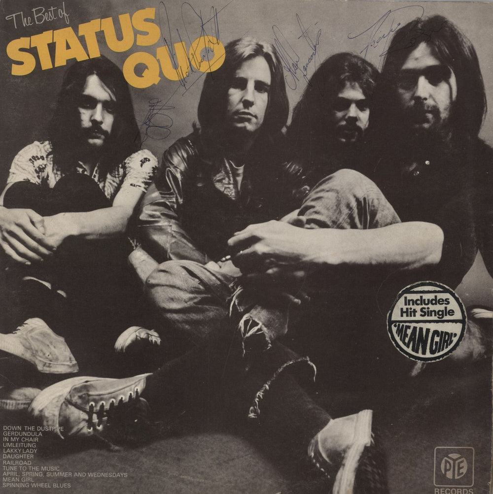 Status Quo The Best Of Status Quo - 1st - Fully Autographed UK vinyl LP album (LP record) NSPL18402