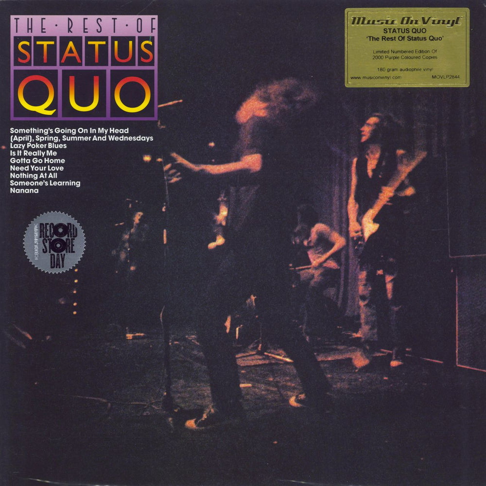 Status Quo The Rest Of Status Quo - 180gm Purple Vinyl UK vinyl LP album (LP record) MOVLP2844