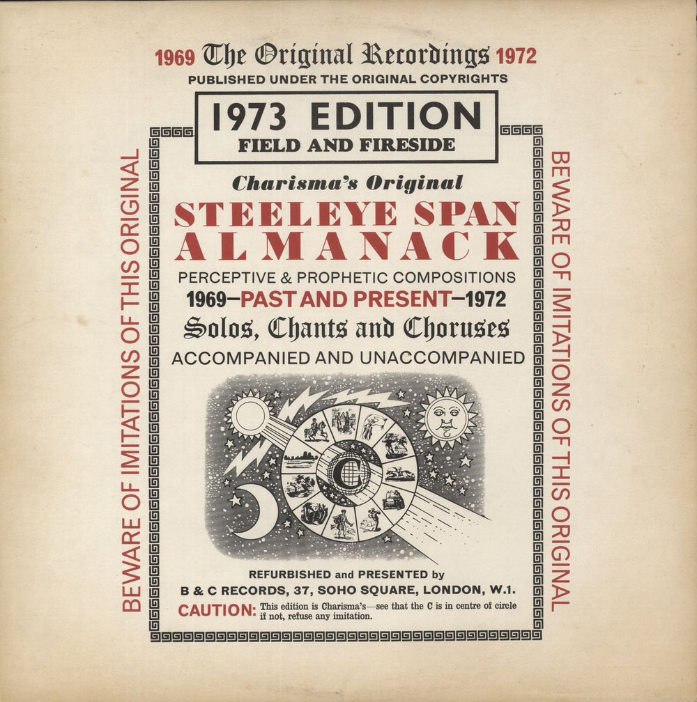 Steeleye Span Almanack UK vinyl LP album (LP record) CS12