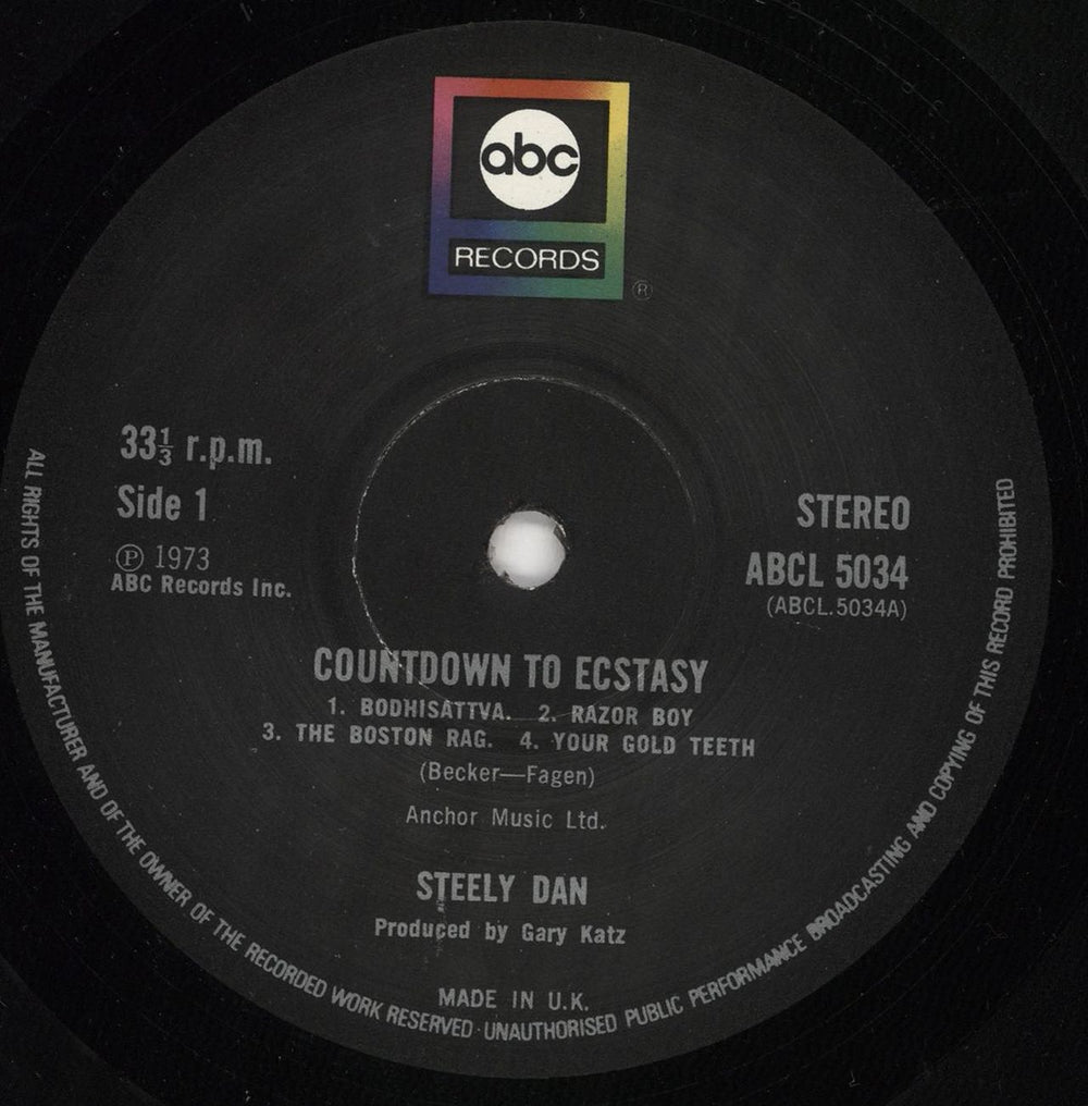 Steely Dan Countdown To Ecstasy - Textured P/S UK vinyl LP album (LP record) S-DLPCO333084