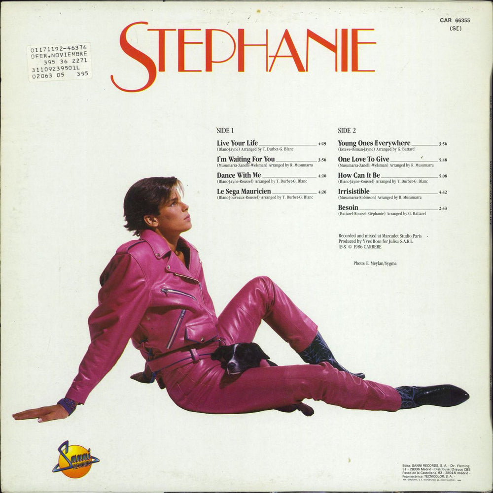 Stephanie Live Your Life Spanish vinyl LP album (LP record)