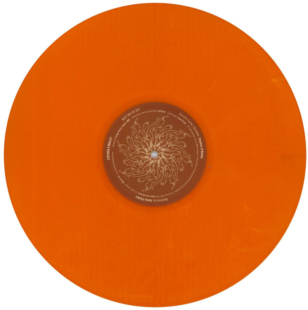 Stephen O'Malley Keep An Eye Out - Orange Vinyl US 12" vinyl single (12 inch record / Maxi-single) 600401101117