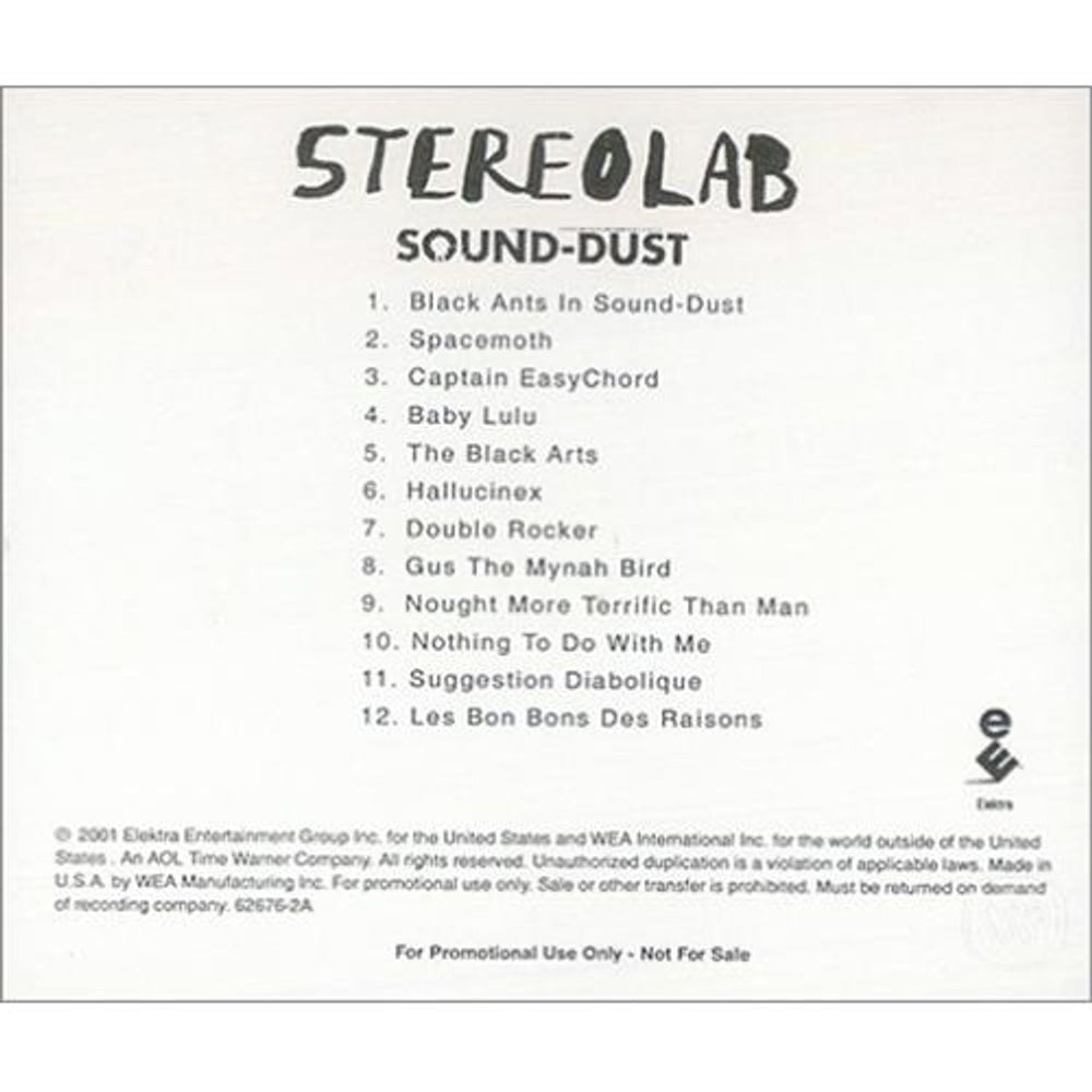 Stereolab Sound-Dust US Promo CD album (CDLP) STBCDSO192447