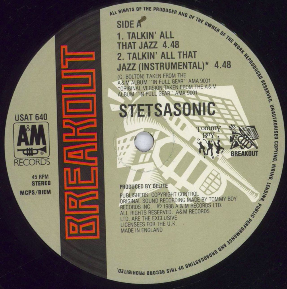 Stetsasonic ... Talkin' All That Jazz UK 12" vinyl single (12 inch record / Maxi-single) SJ912TA831781