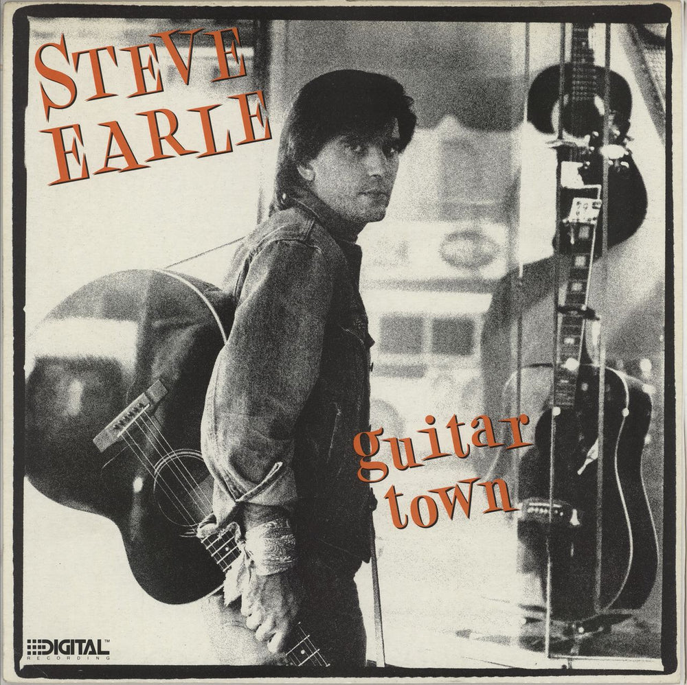 Steve Earle Guitar Town - EX UK vinyl LP album (LP record) MCF3335