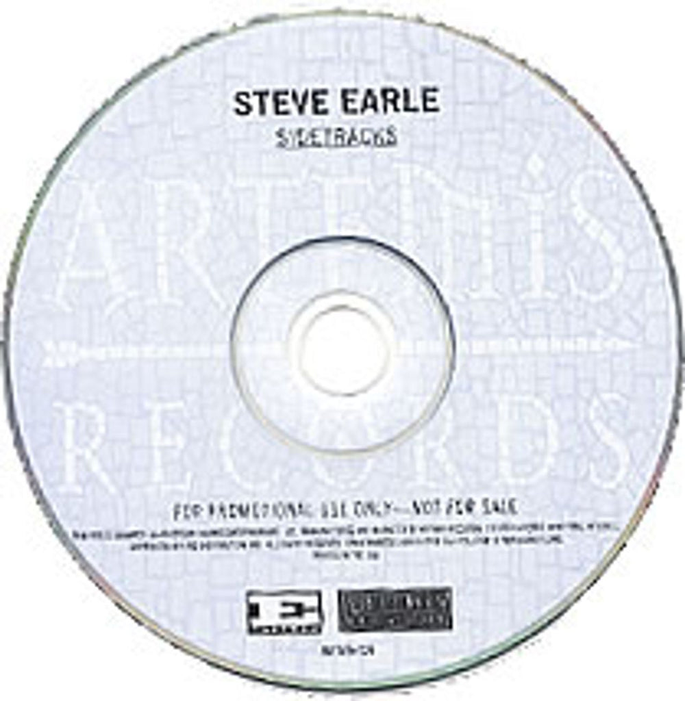 Steve Earle Sidetracks US Promo CD album (CDLP) ARTCD-129