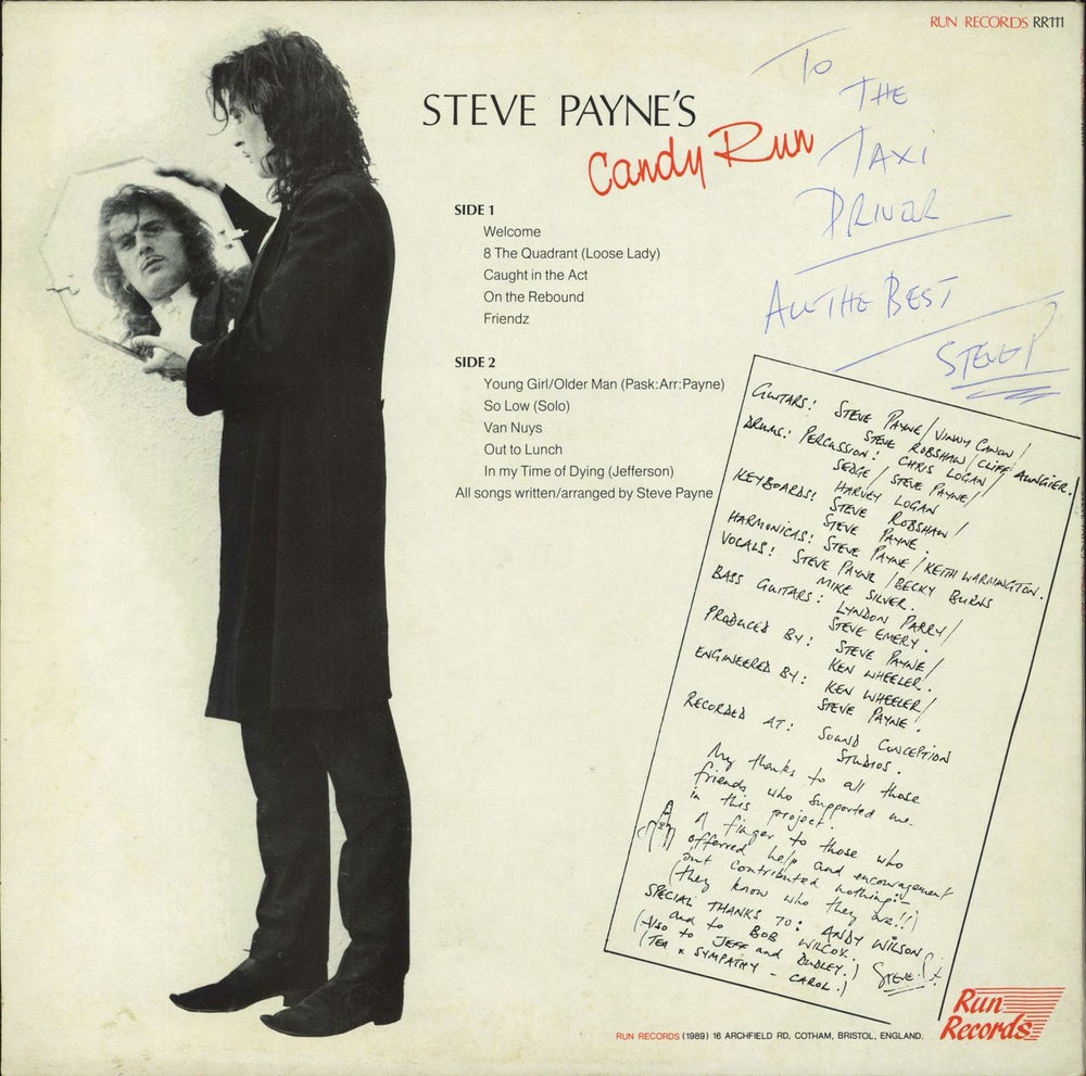 Steve Payne Steve Payne's Candy Run - Autographed UK vinyl LP album (LP record)