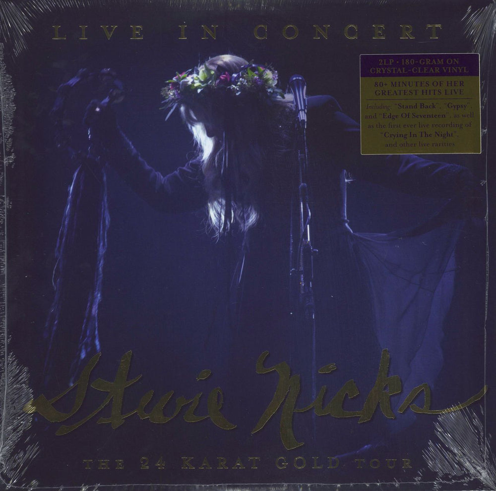 Stevie Nicks Live In Concert, The 24 Karat Gold Tour - 180gm Clear Vinyl - Sealed UK 2-LP vinyl record set (Double LP Album) 538637770