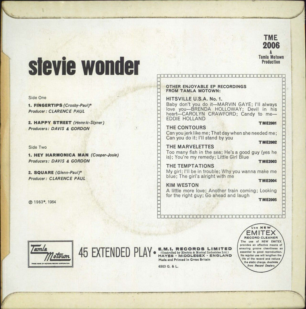 Stevie Wonder Stevie Wonder UK 7" vinyl single (7 inch record / 45)