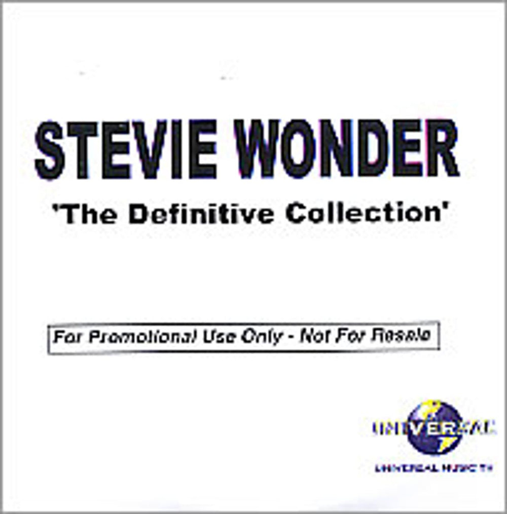 Stevie Wonder The Definitive Collection UK Promo CD-R acetate CD ACETATES