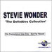 Stevie Wonder The Definitive Collection UK Promo CD-R acetate CD ACETATES