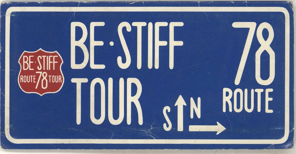 Stiff Records Be Stiff Route 78 Tour Map UK Promo memorabilia TOUR MAP