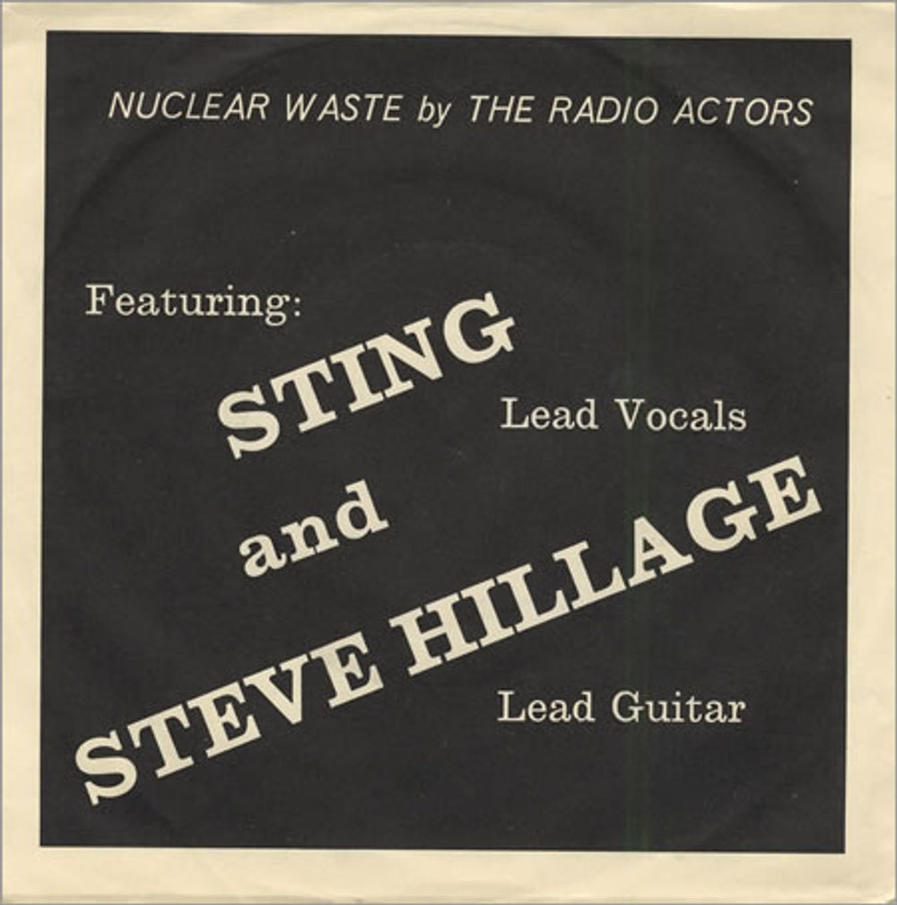 Sting Nuclear Waste - 3rd Issue UK 7" vinyl single (7 inch record / 45) DBS5