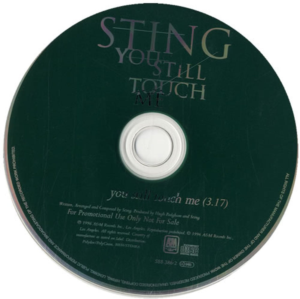 Sting You Still Touch Me - Edit UK Promo CD single (CD5 / 5") STIC5YO70186