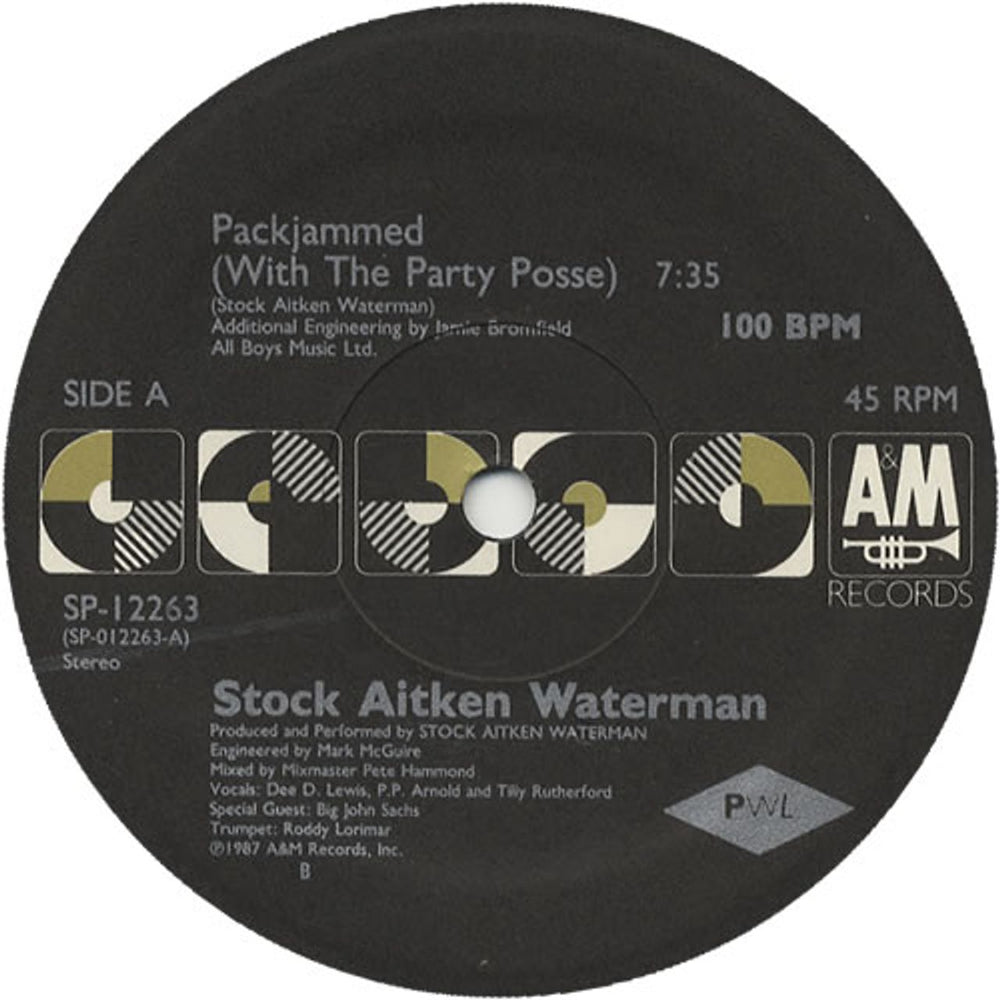 Stock Aitken Waterman Packjammed US 12" vinyl single (12 inch record / Maxi-single) SP-12263