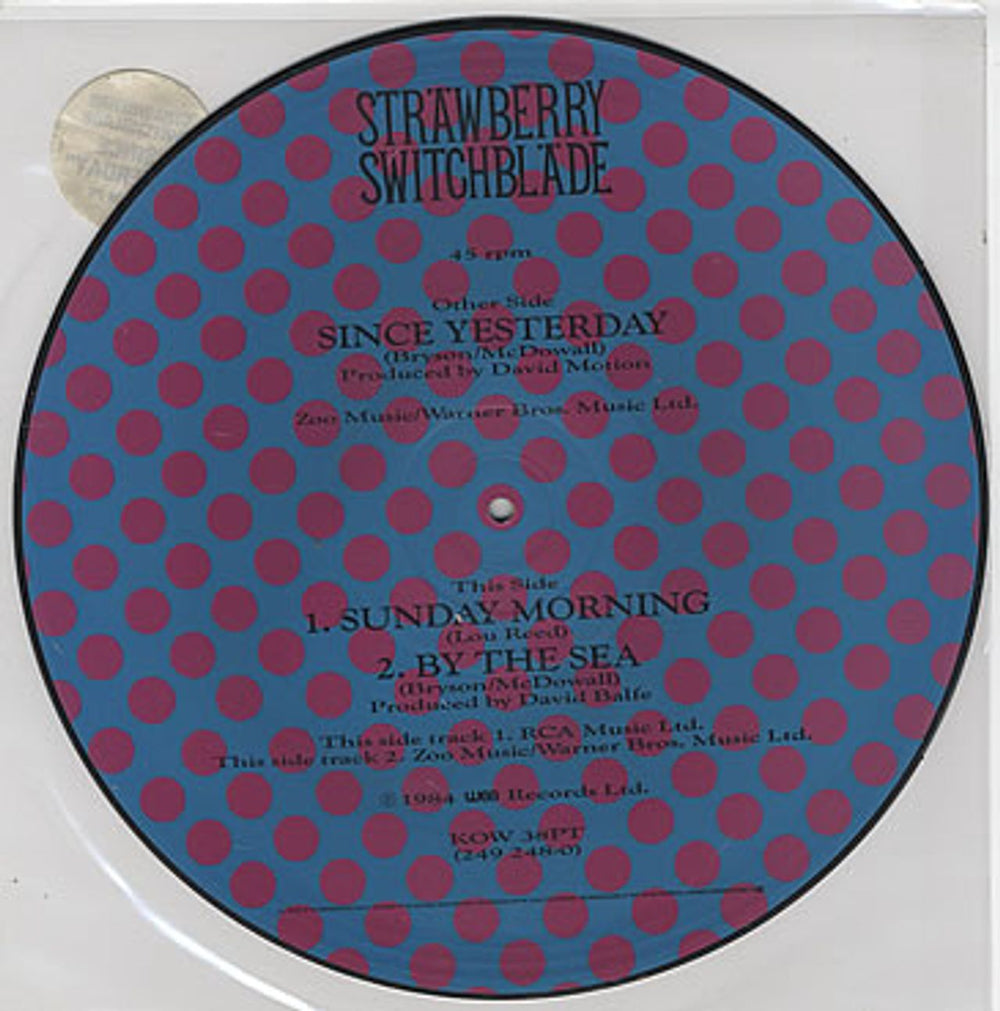 Strawberry Switchblade Since Yesterday - Hype Stickered UK 12" vinyl picture disc (12 inch picture record) SWS2PSI31732