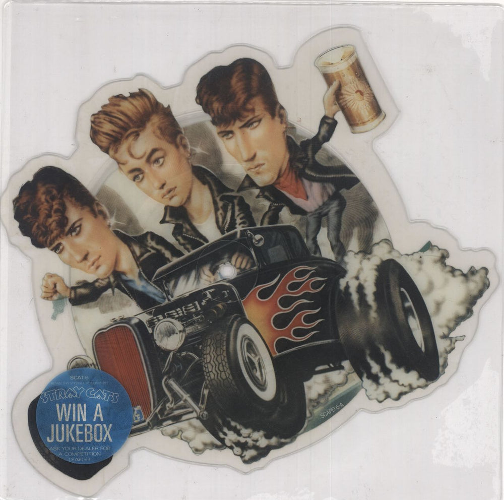 Stray Cats Sexy + 17 - Stickered UK shaped picture disc (picture disc vinyl record) SCAPD6