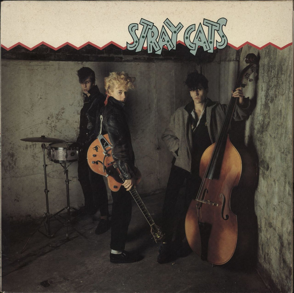 Stray Cats Stray Cats + Merch Insert & Transfer UK vinyl LP album (LP record) STRAY1