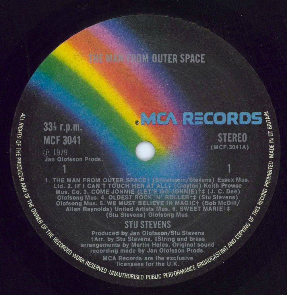 Stu Stevens The Man From Outer Space UK vinyl LP album (LP record) U-ULPTH555542