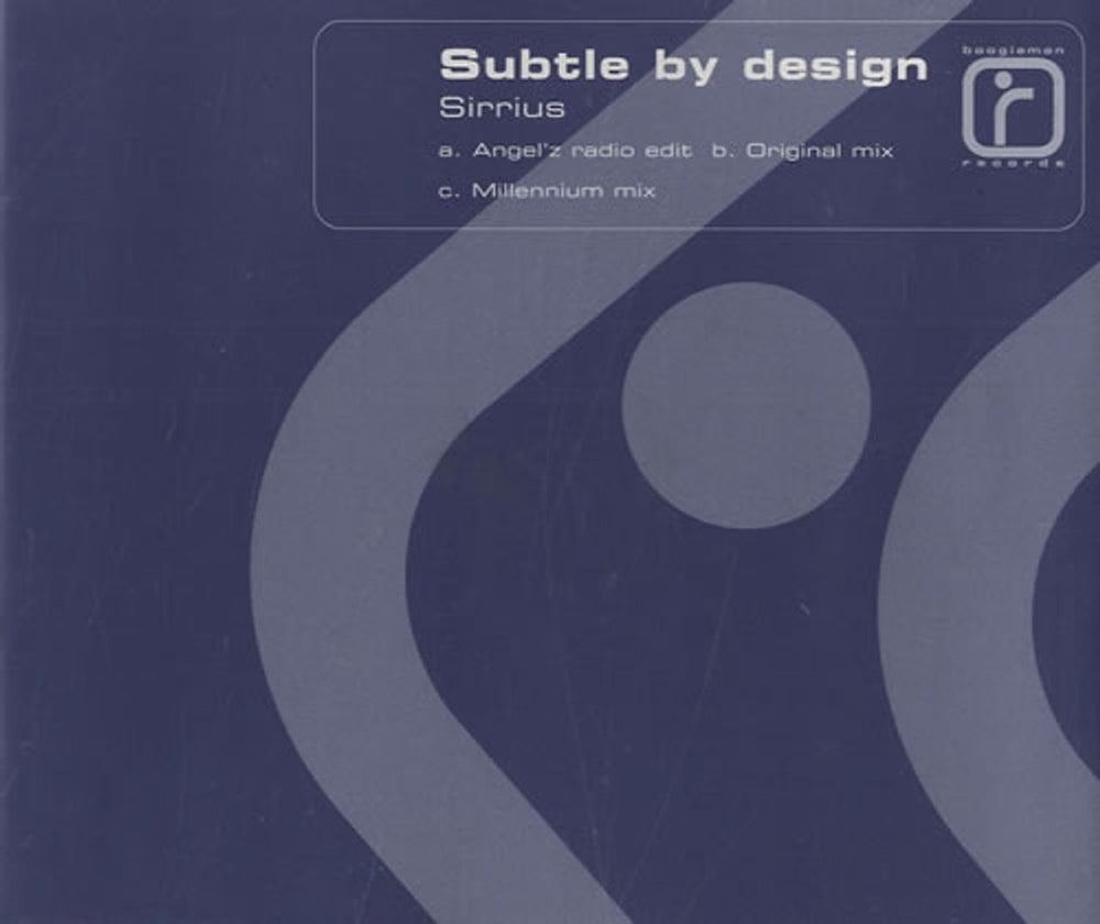 Subtle By Design Sirrius UK CD single (CD5 / 5") BMAN3CD