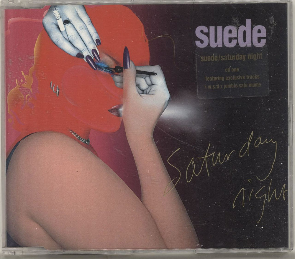 Suede Saturday Night - Autographed UK CD single (CD5 / 5") NUD24CD2