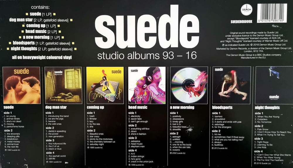 Suede Studio Albums 93-16 - 10-LP Box Set on Heavyweight Coloured Vinyl - EX UK Vinyl Box Set 5014797898790