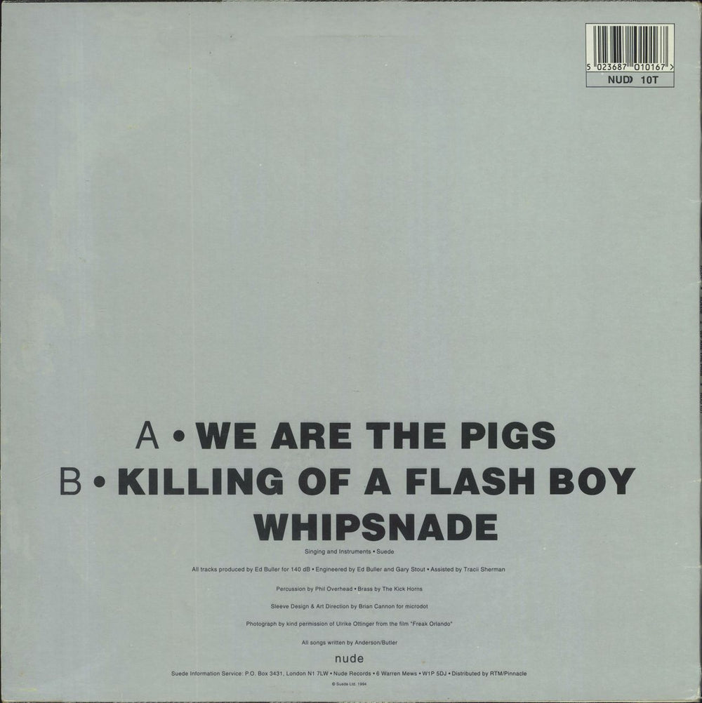 Suede We Are The Pigs - VG UK 12" vinyl single (12 inch record / Maxi-single) 5023687010167