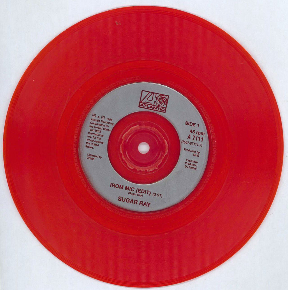 Sugar Ray Iron Mic - Red Vinyl UK 7" vinyl single (7 inch record / 45)