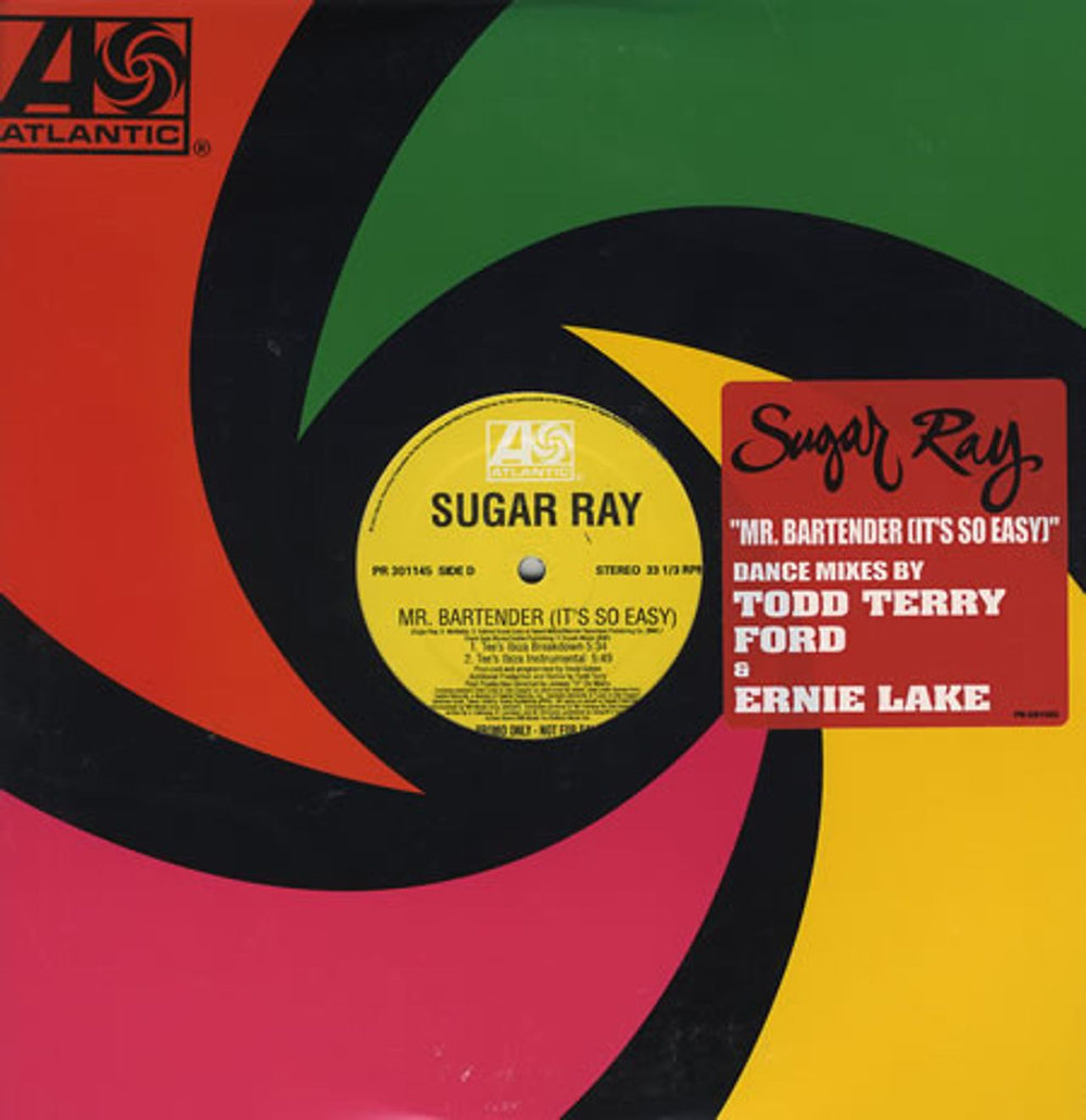 Sugar Ray Mr. Bartender (It's So Easy) US Promo 12" vinyl single (12 inch record / Maxi-single) PR301145