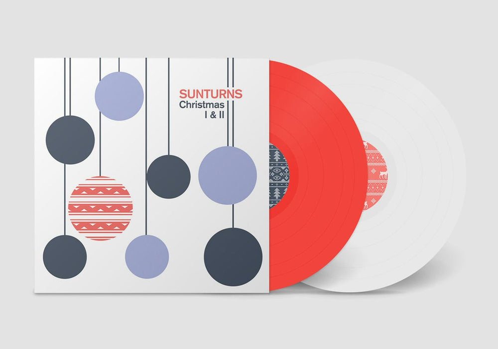 Sunturns Christmas I & II - Red & White Vinyl UK 2-LP vinyl record set (Double LP Album) FIKA049