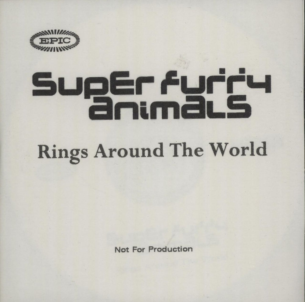 Super Furry Animals Rings Around The World - album UK Promo CD-R acetate CDR